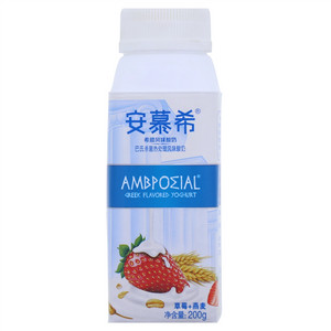 安慕希草莓+燕麦希腊风味酸奶