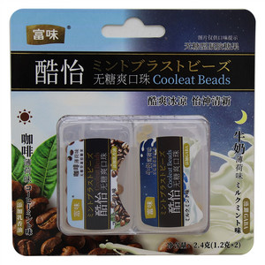 富味酷怡咖啡薄荷味+牛奶薄荷味无糖爽口珠