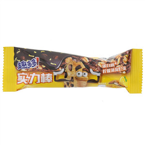 趣多多实力棒蛋白质+柠檬薄荷黑巧味混合果仁代可可脂巧克力制品