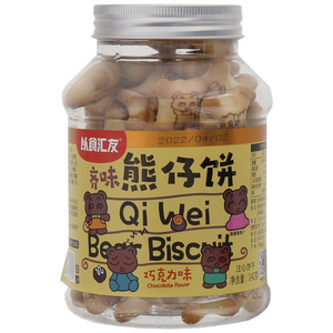 以食汇友齐味巧克力味熊仔饼