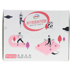 伊利高纤脱脂高钙奶粉