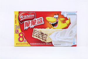 雀巢脆脆鲨牛奶味涂层威化饼干