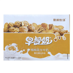君邦牧场核桃花生牛奶复合蛋白饮品（早餐奶）