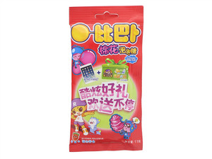 比巴卜草莓味棉花泡泡糖11克