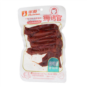 华英撕烤官香辣味酱鸭翅