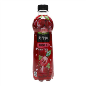 美汁源爽粒花语玫瑰风味葡萄汁饮料