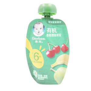 雀巢嘉宝有机香蕉樱桃梨泥