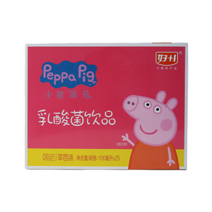 好+1小猪佩奇草莓味乳酸菌饮品