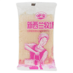 吧宝草莓味夹心威化饼干