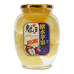 魁牌发又发糖水苹果罐头