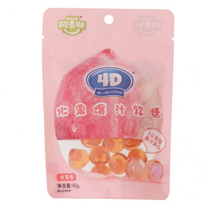 AMOS阿麦斯4D水蜜桃味水果爆汁软糖