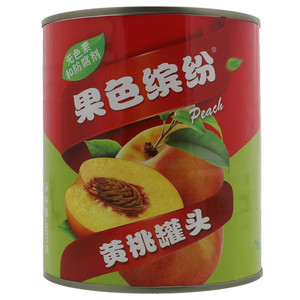 果色缤纷黄桃罐头