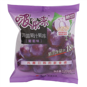 20g*6个 啵乐冻葡萄味蒟蒻果冻