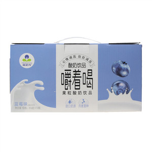 益正元蓝莓味嚼着喝果粒酸奶饮品