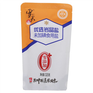 雪天优选岩晶盐未加碘食用盐