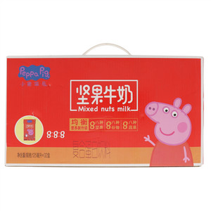 好+1peppa pig小猪佩奇坚果牛奶