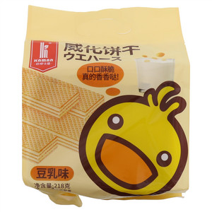218g咔啰卡曼豆乳味威化饼干-（袋）