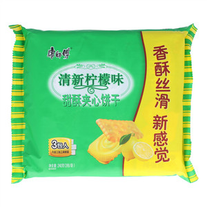 康师傅清新柠檬味甜酥夹心饼干
