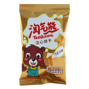 淘气熊巧克力味注心饼干