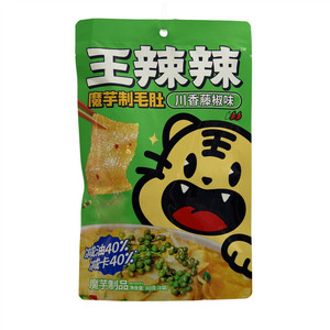 王辣辣魔芋制毛肚-川香藤椒味-80g外袋JW