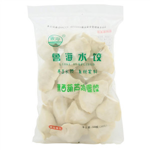 鲁海速冻素西葫芦鸡蛋水饺（速冻生制品）
