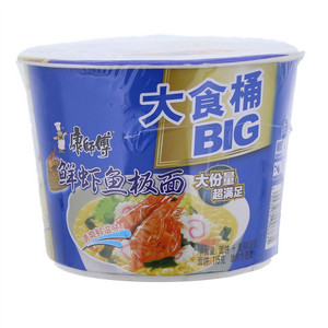 康师傅大食桶 鲜虾鱼板桶面