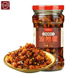 百花串豆豉腊肉丁油辣椒