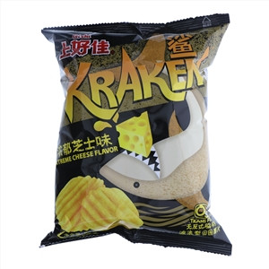 上好佳波浪型田园薯片-鲨 浓郁芝士味