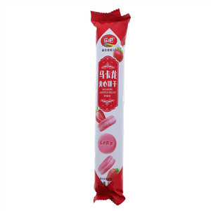乐吧马卡龙草莓味夹心饼干