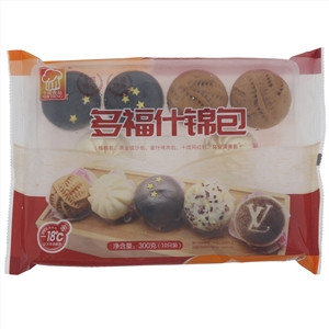 十成多福什锦包（核桃包、黑金流沙包、蜜汁烤肉包、十成网红包、乌金蛋黄包）