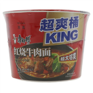 康师傅大食桶 红烧牛肉面（清真）