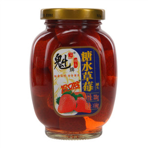 魁牌发又发糖水草莓罐头