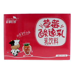 祥和庄园草莓酸逸乳乳饮料