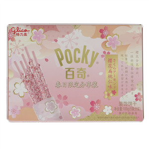 Glico格力高Pocky百奇樱花扁桃仁味装饰饼干