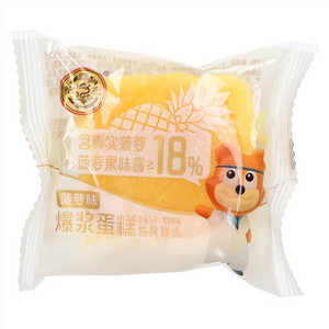 徐福记熊博士菠萝爆浆蛋糕烘烤糕点