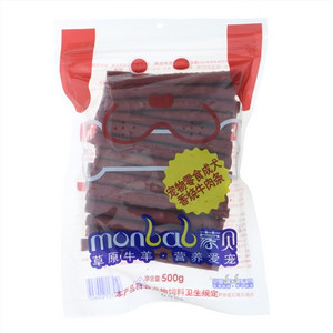 蒙贝宠物零食成犬香烧牛肉条