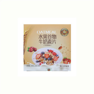 谷物源水果谷物牛奶麦片