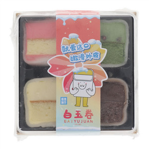 麦香威尔牛奶味+草莓味+抹茶味+巧克力味慕斯白玉卷