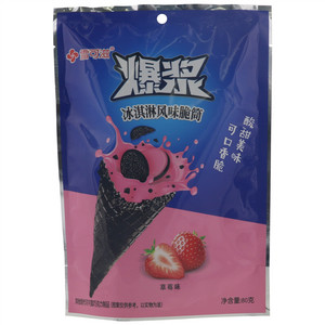 雪可滋爆浆冰淇淋风味脆筒（草莓味）