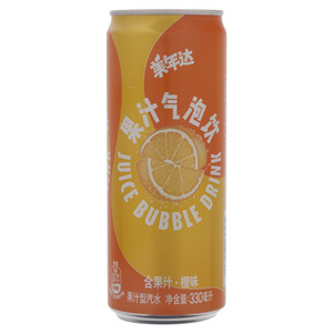 美年达橙味果汁型汽水