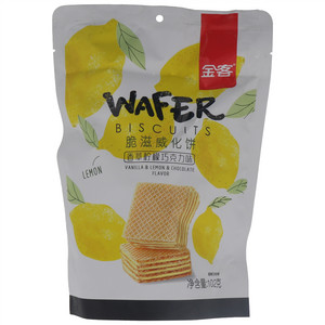 金客香草柠檬巧克力味脆滋威化饼