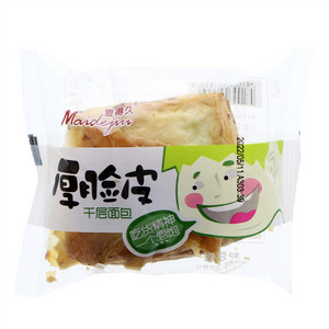 麦得久绿豆味厚脸皮千层面包