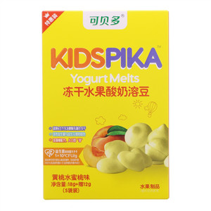 KIDSPIKA可贝多黄桃水蜜桃味冻干水果酸奶溶豆