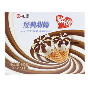 祐康牛奶味冰淇淋180克