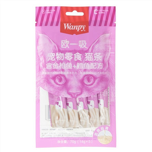 wanpy欧一吸宠物零食猫条  含金枪鱼+鳕鱼配方