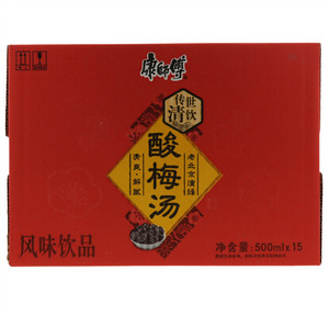 康师傅传世清饮酸梅汤 风味饮品500ml×15