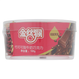 金丝猴牛奶巧克力，代可可脂(牛奶~软塑料盒/桶~可掰开的排块)5177_122克