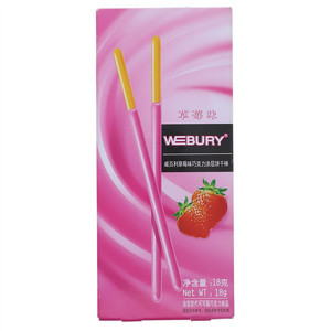 威百利草莓味饼干棒