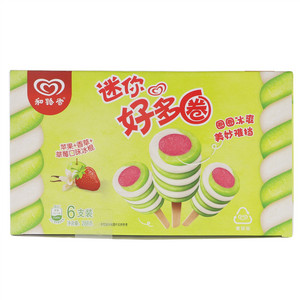 和路雪迷你好多圈苹果+香草+草莓口味冰棍
