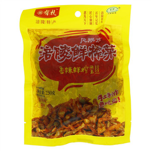 涪陵榨菜惠有礼风脱水香辣味微辣鲜榨菜丝